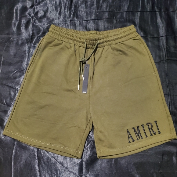 AMIRI Men's Shorts, Olive Green - Picture 1 of 6